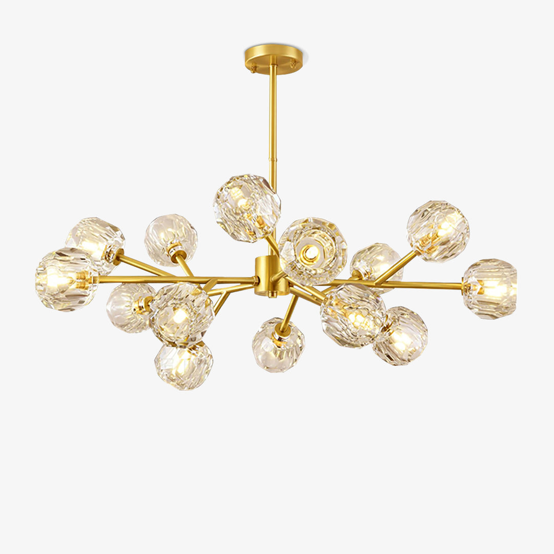 Lustre rond en forme de boule de cristal