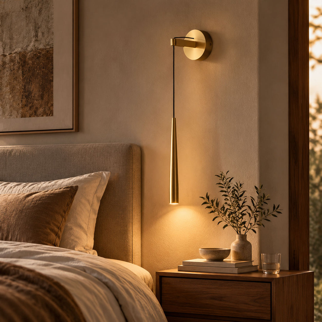 Crystal Conical Wall Lamp