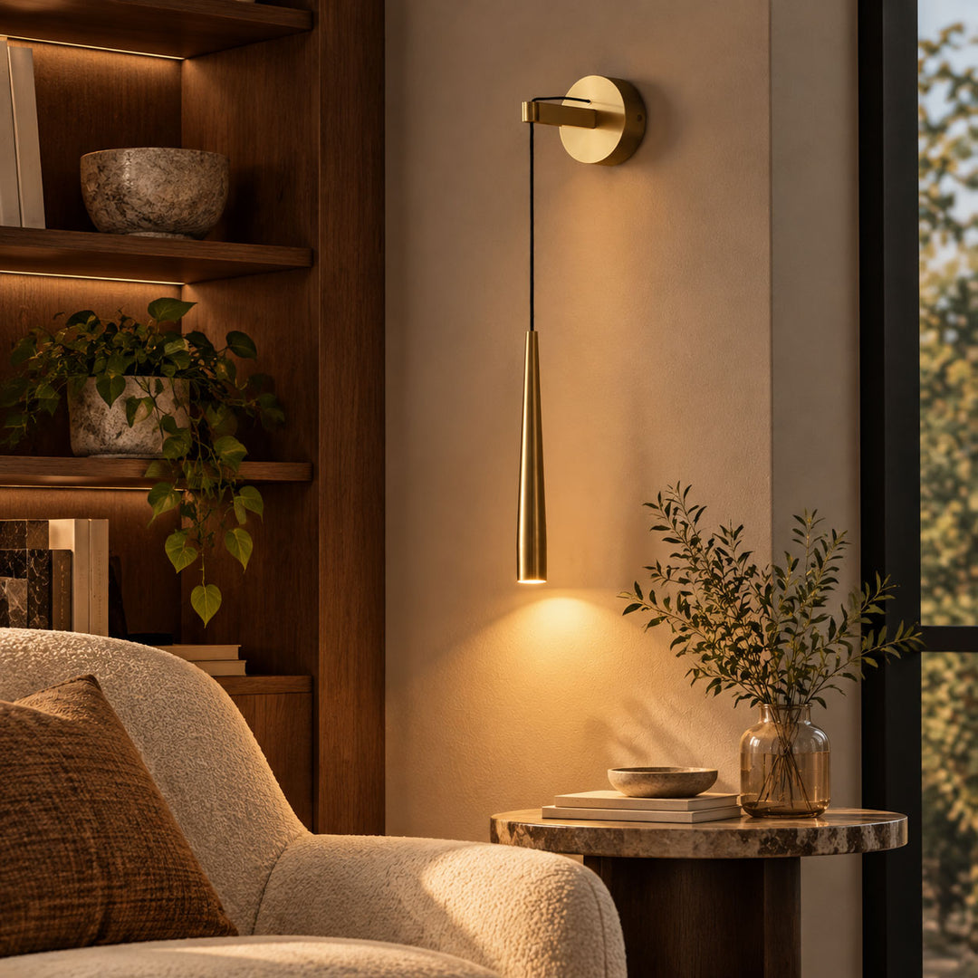 Crystal Conical Wall Lamp