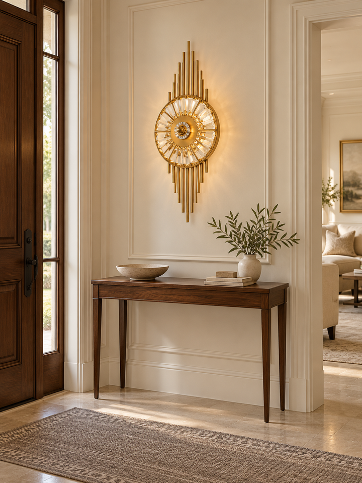 Aplique de pared Crystal Gear dorado