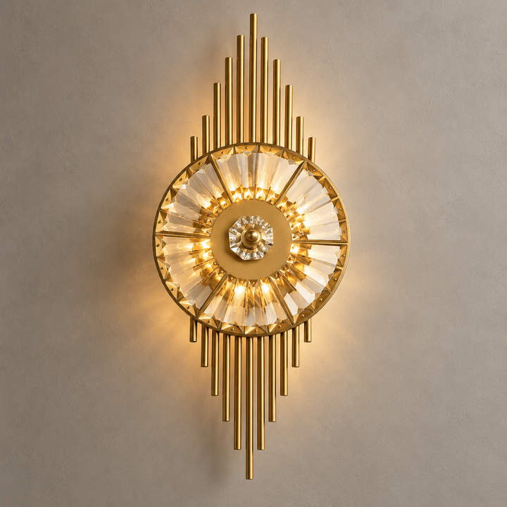 Aplique de pared Crystal Gear dorado