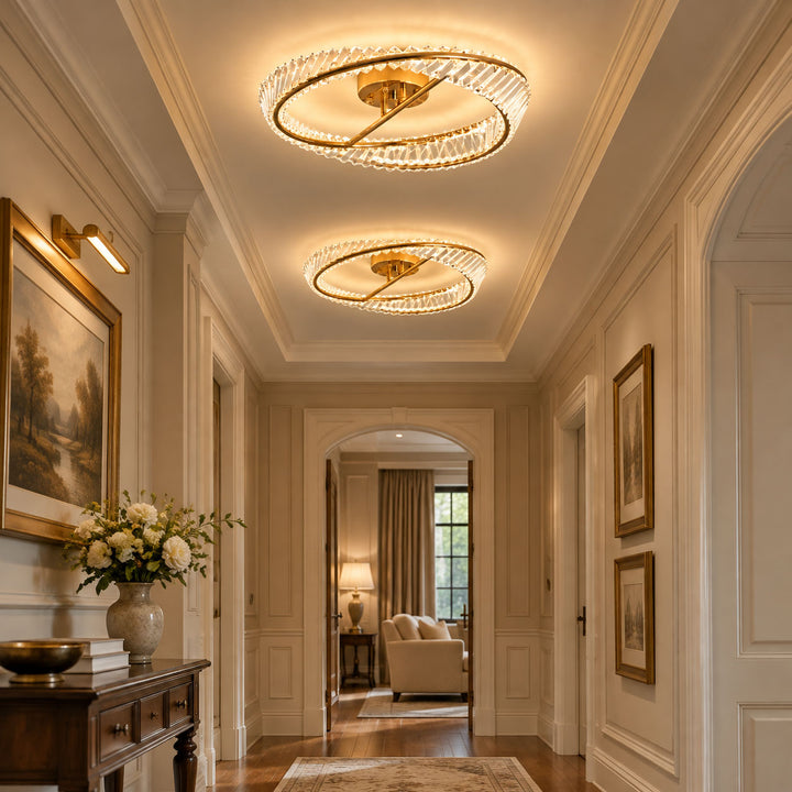 Crystal Rings Ceiling Lamp