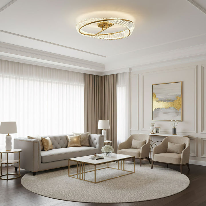 Crystal Rings Ceiling Lamp - Vakkerlight