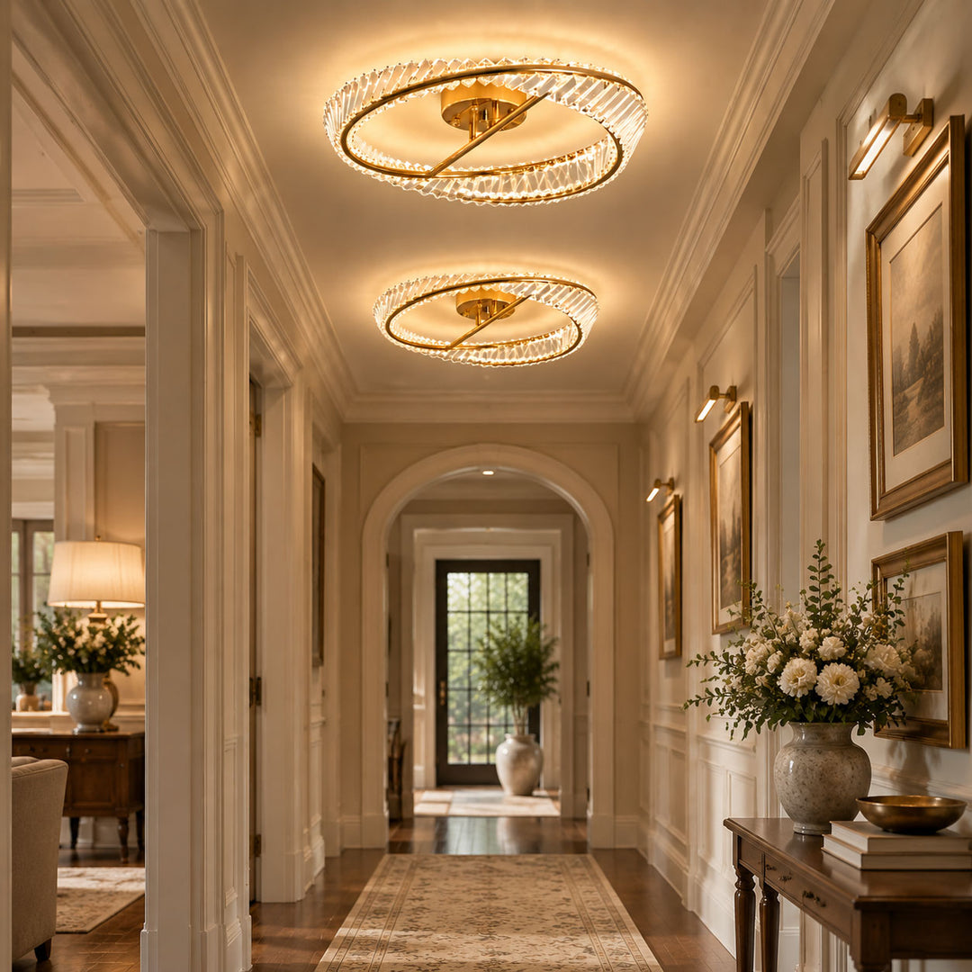 Crystal Rings Ceiling Lamp