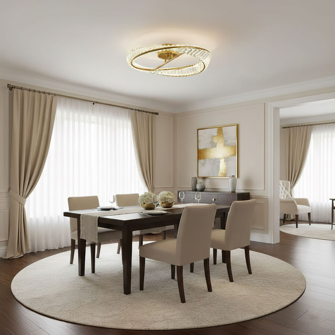 Crystal Rings Ceiling Lamp - Vakkerlight