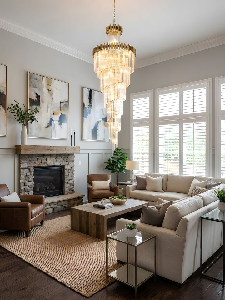 Crystal Spiral Chandelier