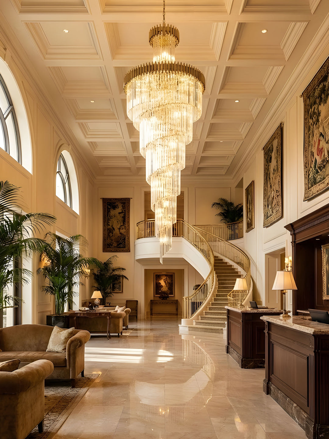 Crystal Spiral Chandelier