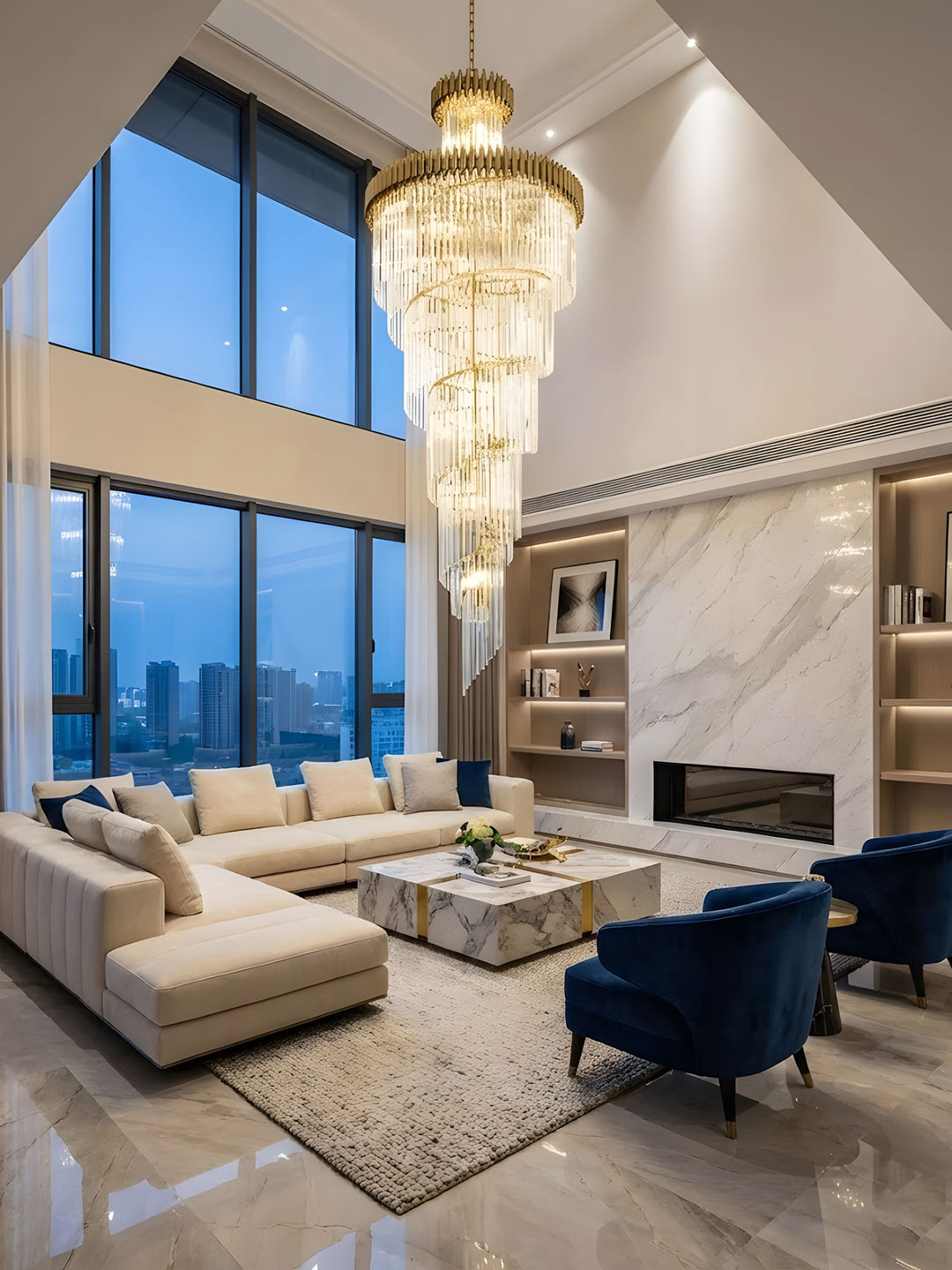 Crystal Spiral Chandelier