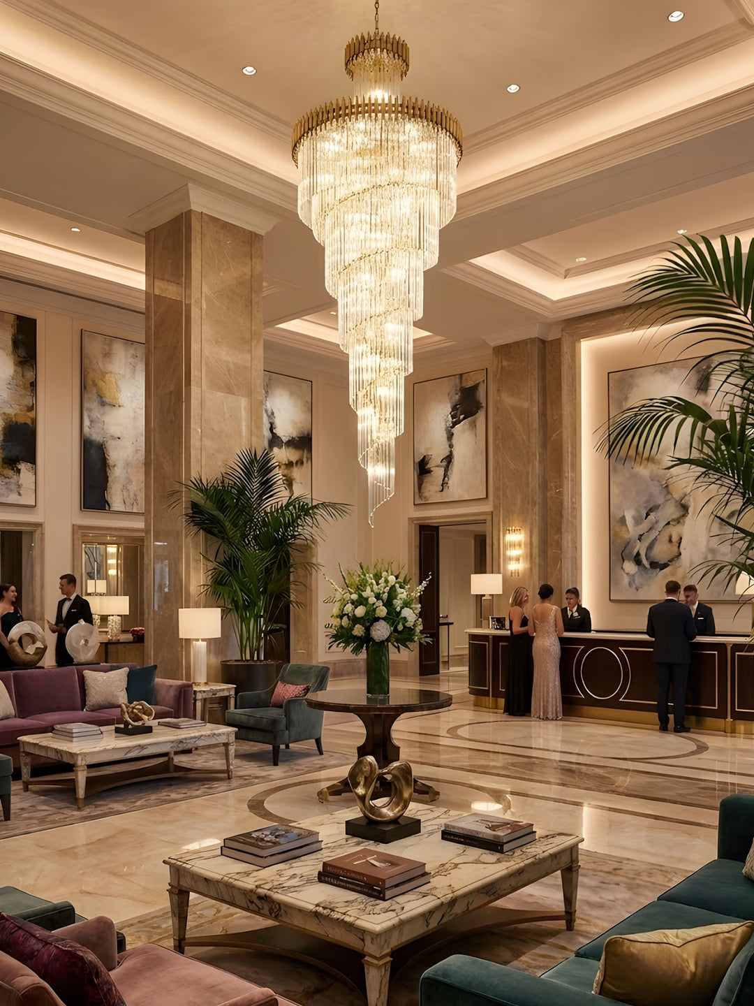 Crystal Spiral Chandelier