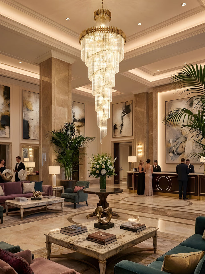 Crystal Spiral Chandelier