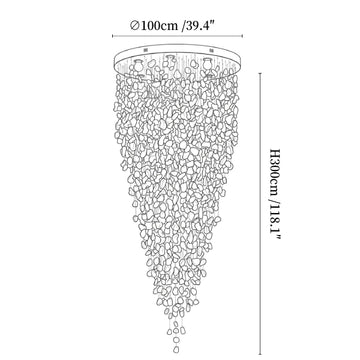 Candelabro de Cristal de Pedra — Dimension drawings 2