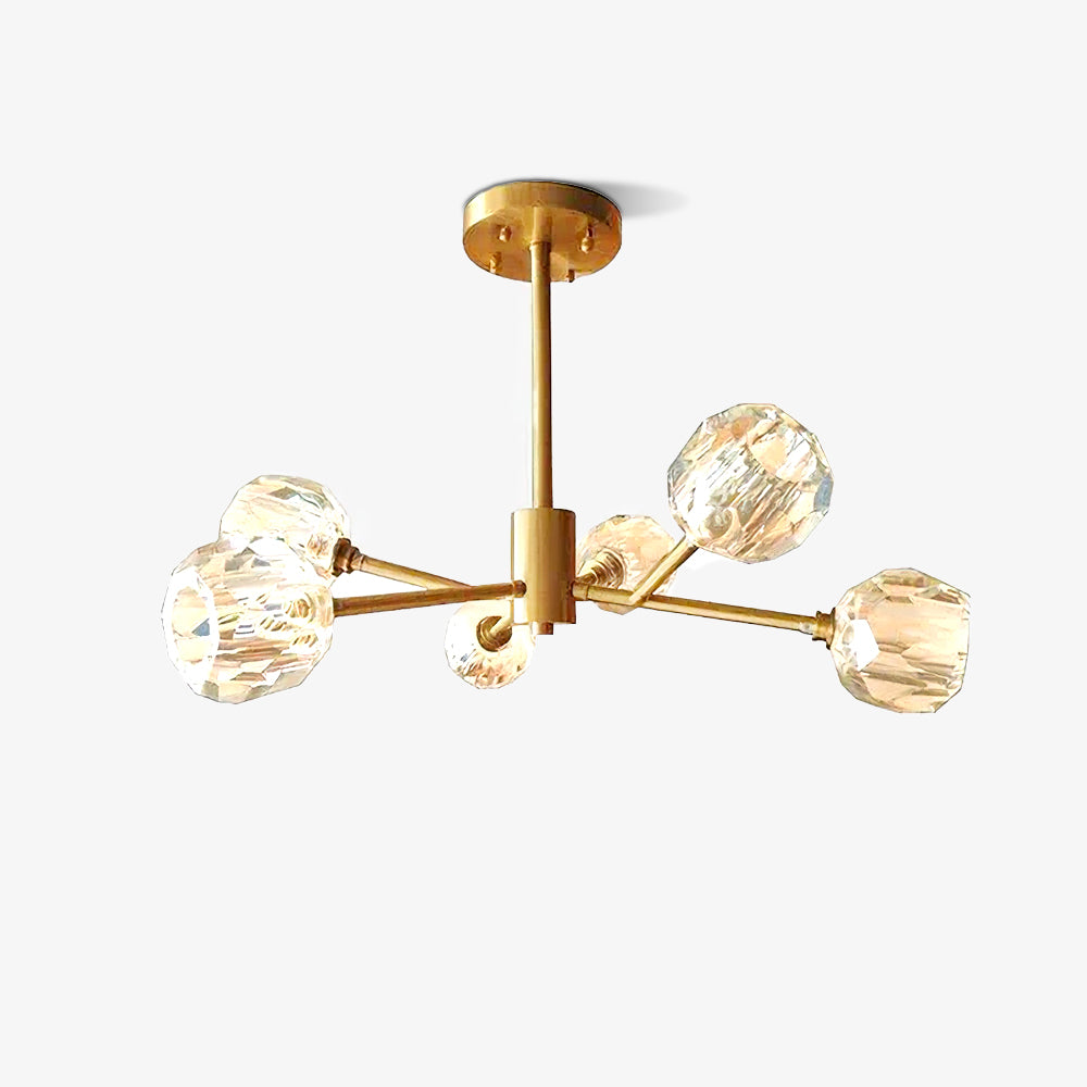 Lustre rond en forme de boule de cristal