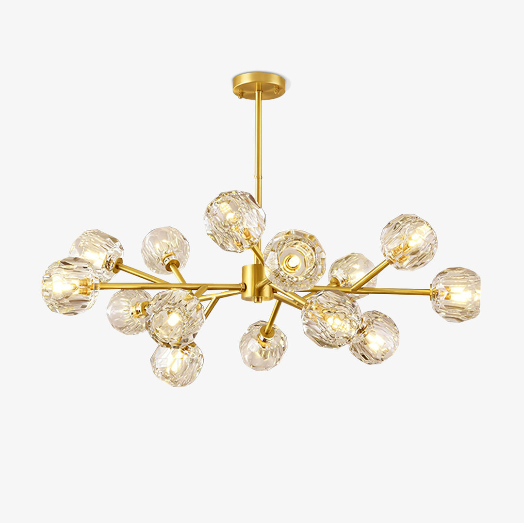 Lustre rond en forme de boule de cristal