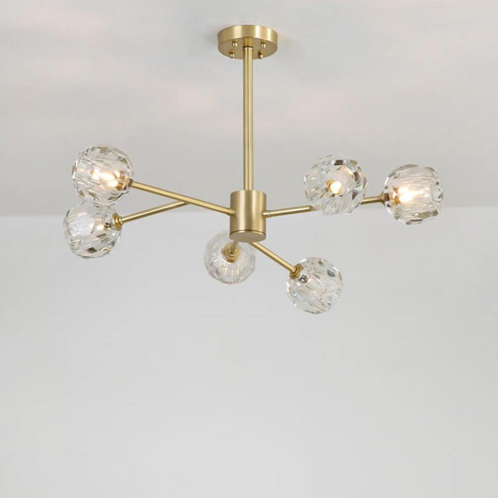 Lustre rond en forme de boule de cristal