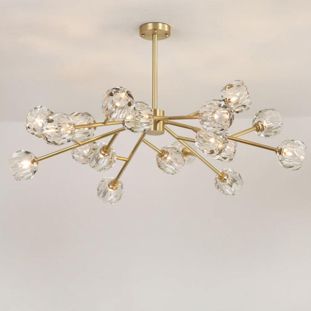 Lustre rond en forme de boule de cristal