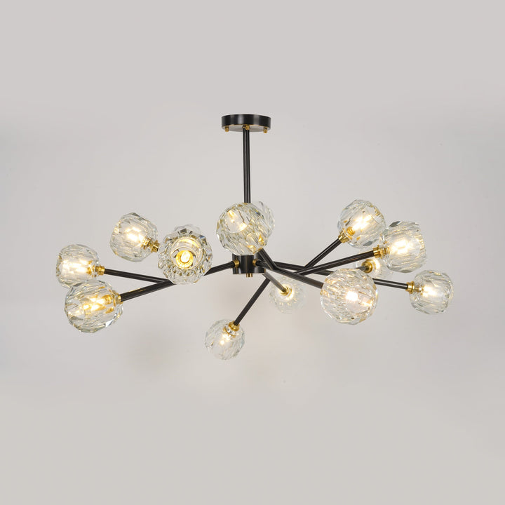 Lustre rond en forme de boule de cristal