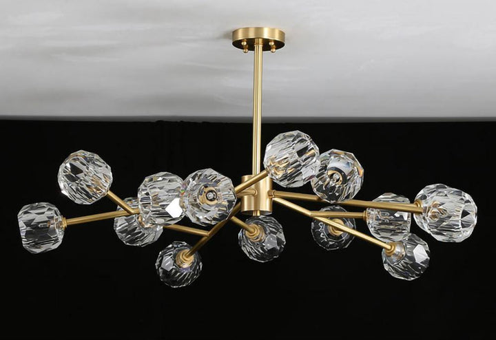 Lustre rond en forme de boule de cristal