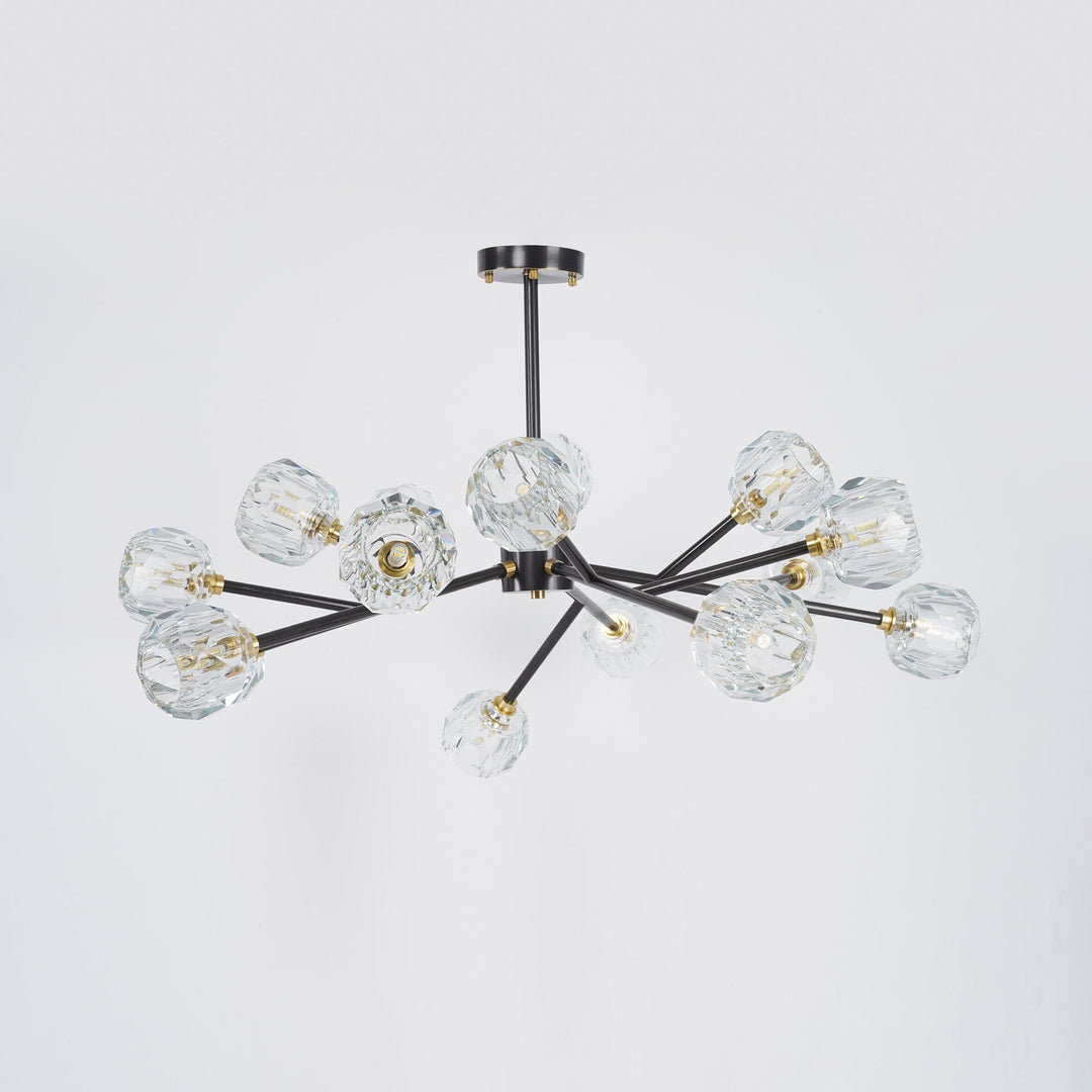 Lustre rond en forme de boule de cristal