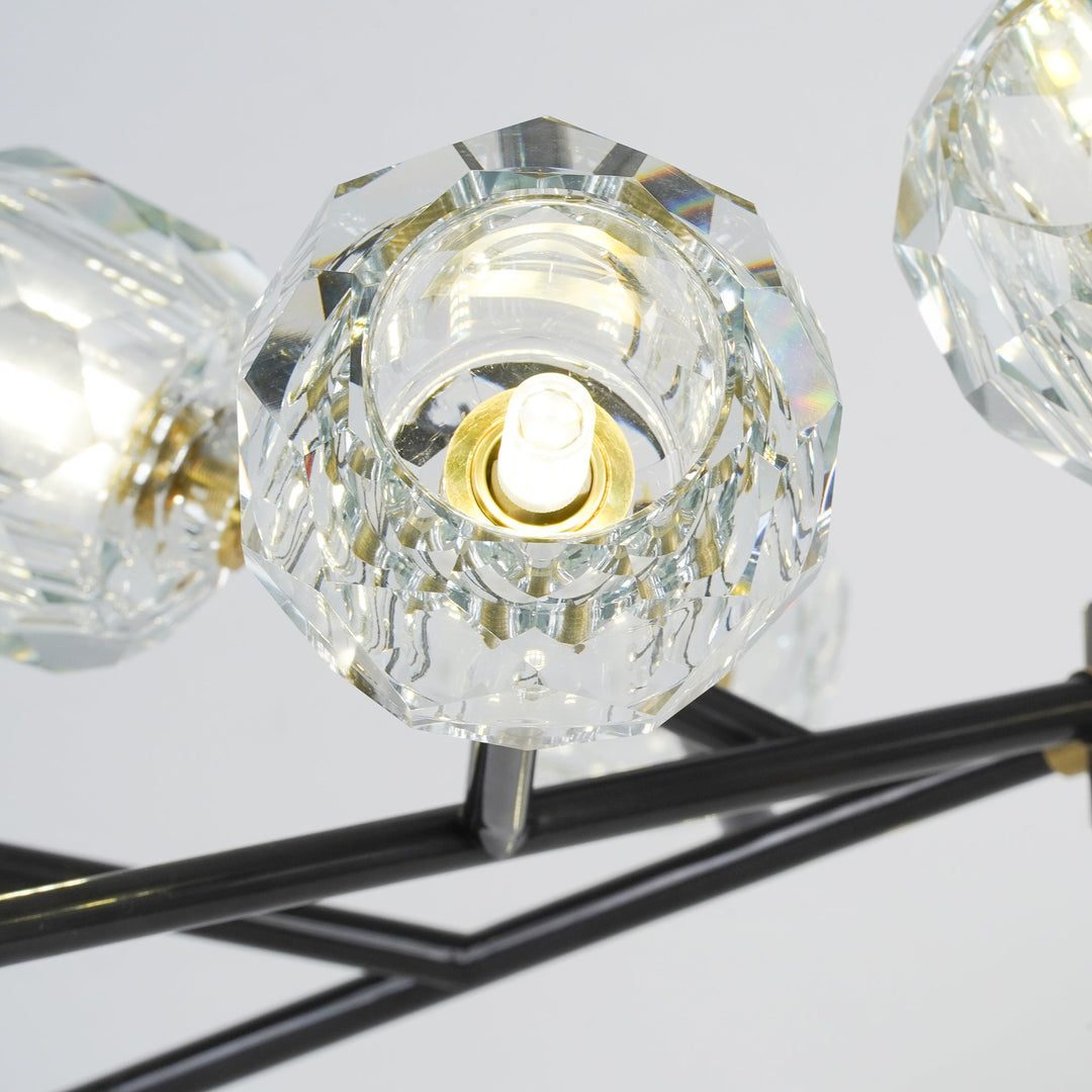 Lustre rond en forme de boule de cristal