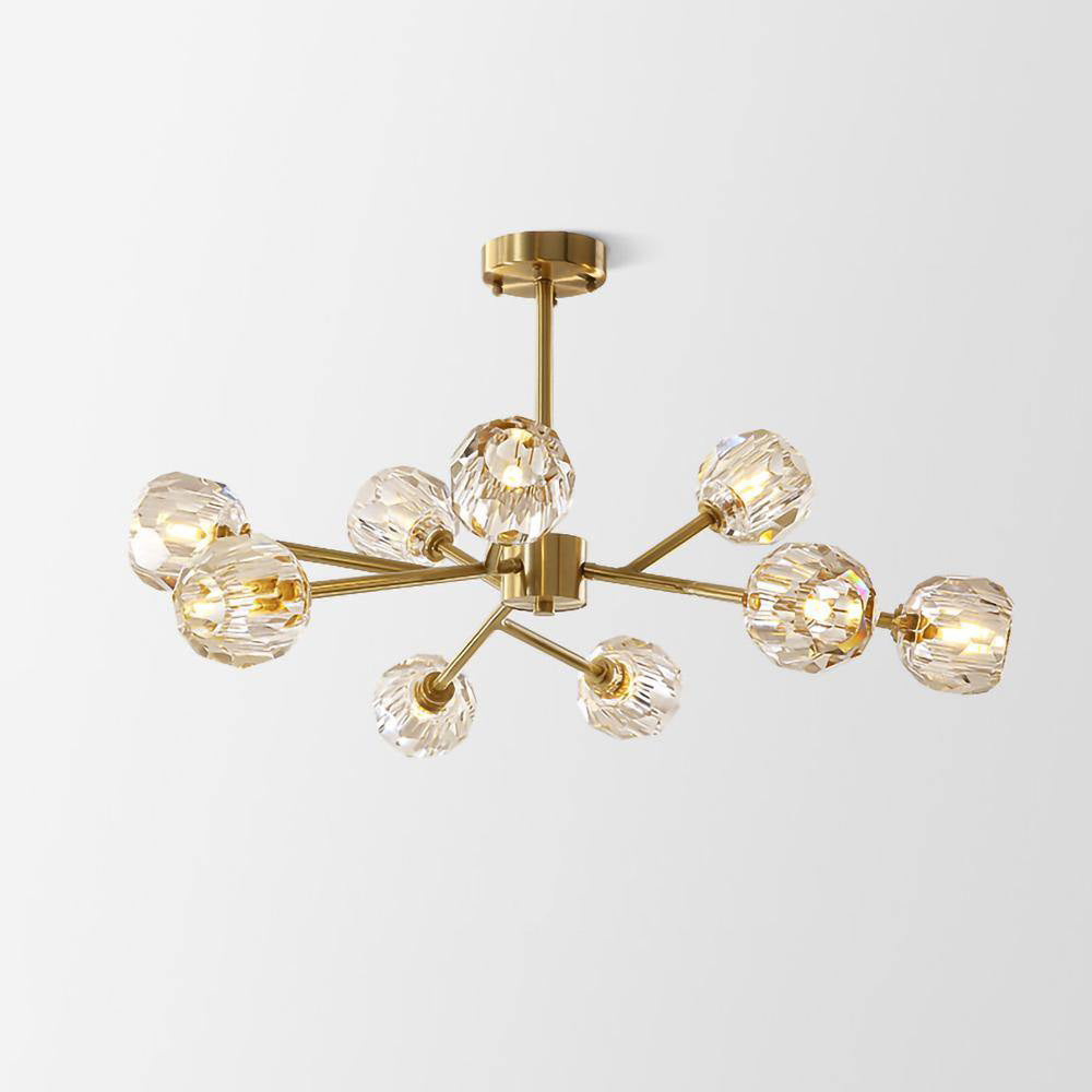 Lustre rond en forme de boule de cristal