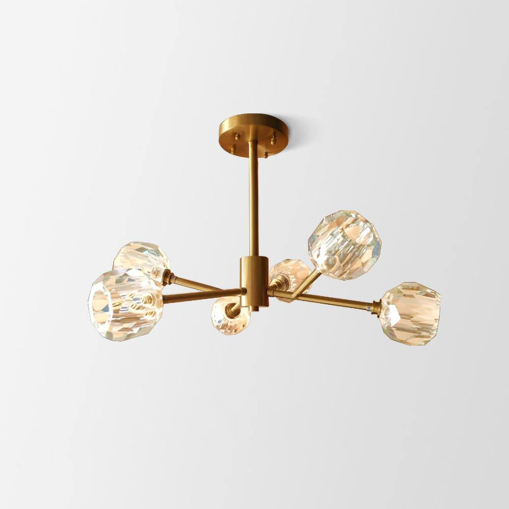 Lustre rond en forme de boule de cristal