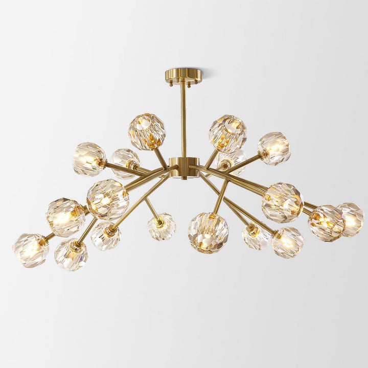 Lustre rond en forme de boule de cristal