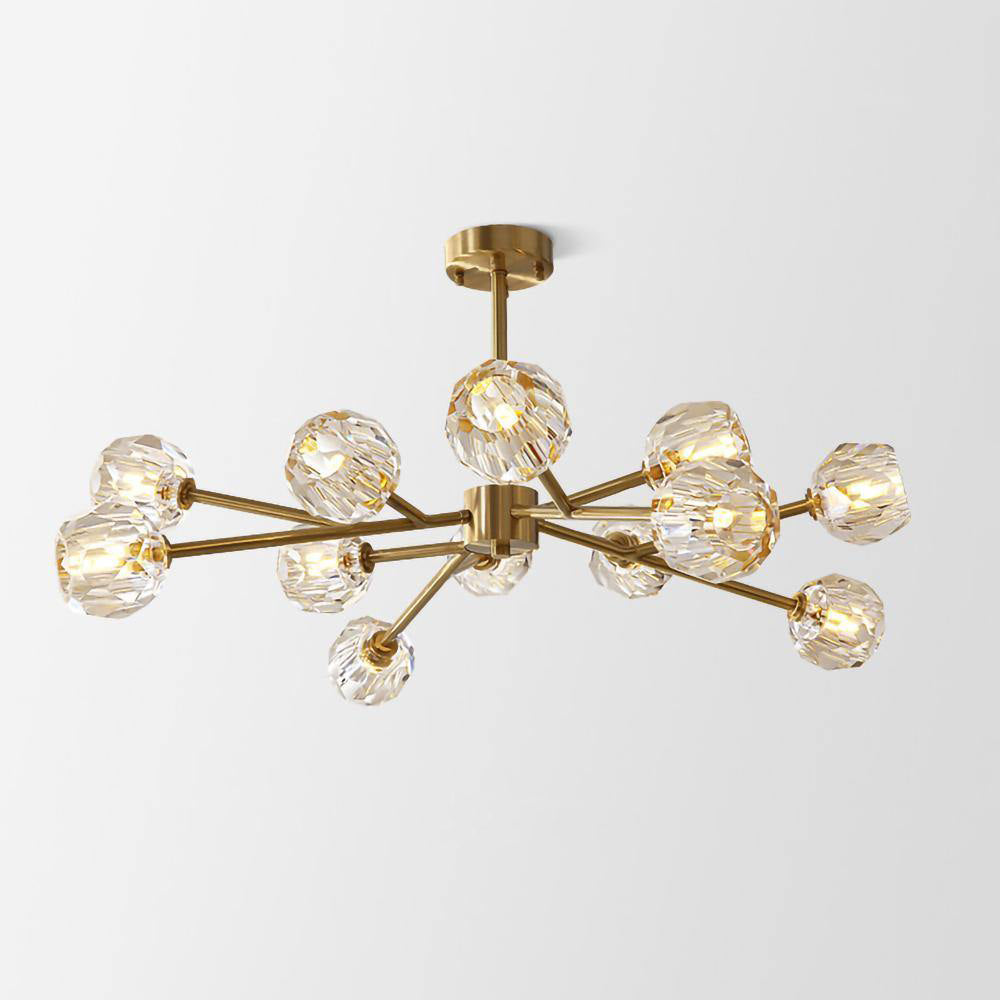 Lustre rond en forme de boule de cristal