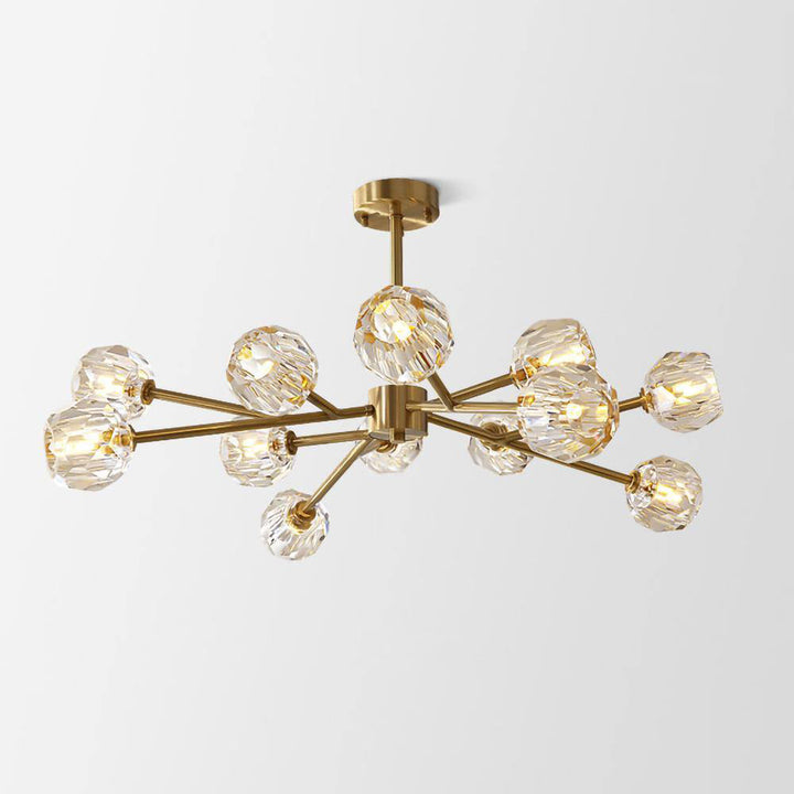 Lustre rond en forme de boule de cristal