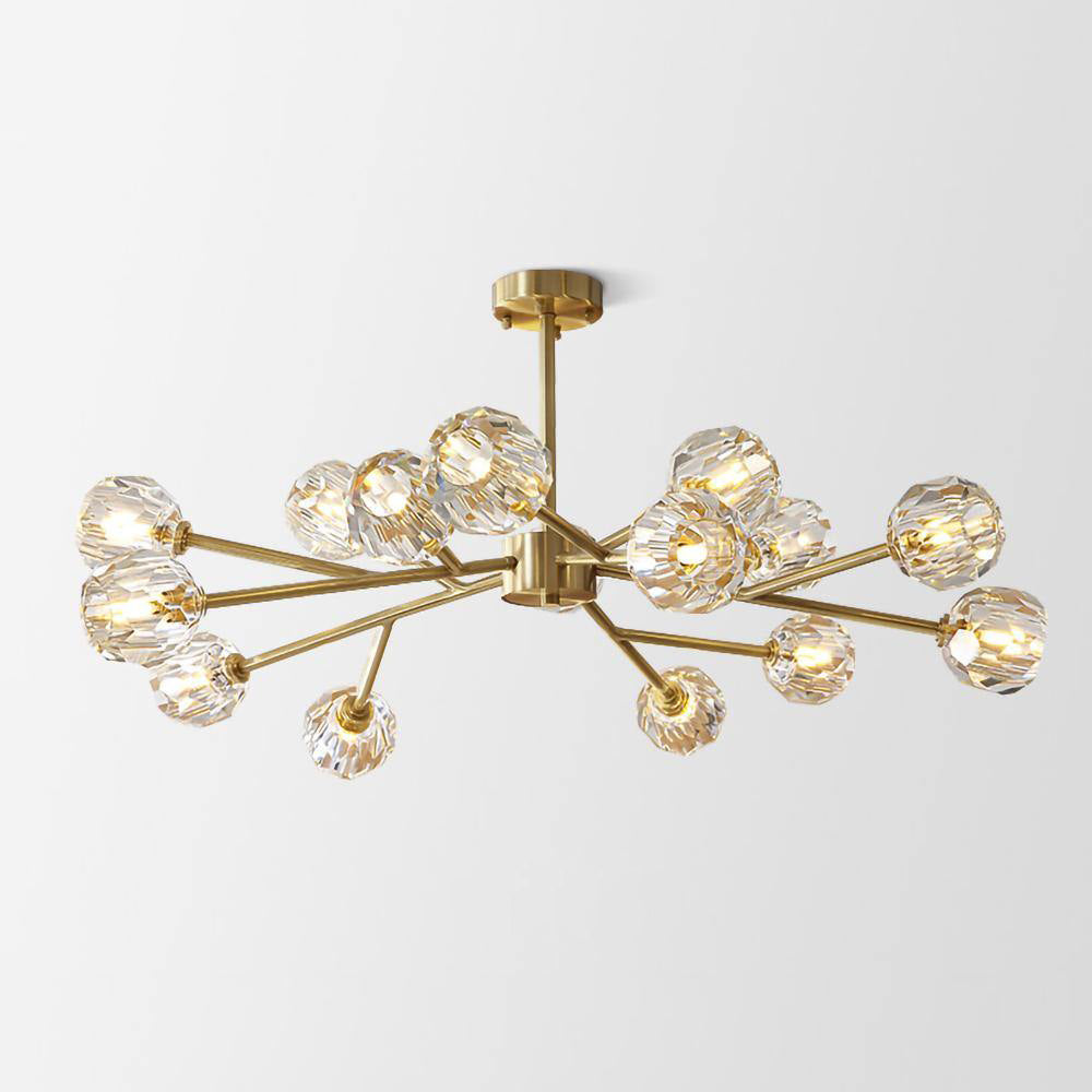 Crystal Ball Round Cluster Chandelier