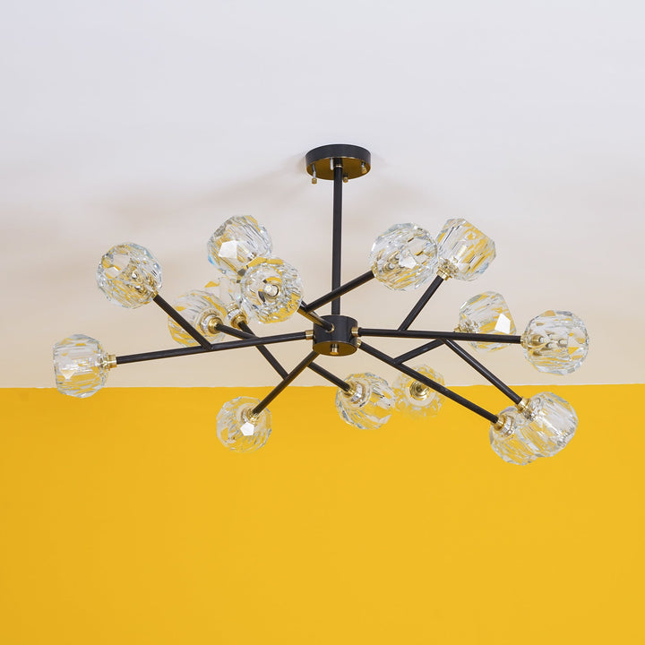 Lustre rond en forme de boule de cristal