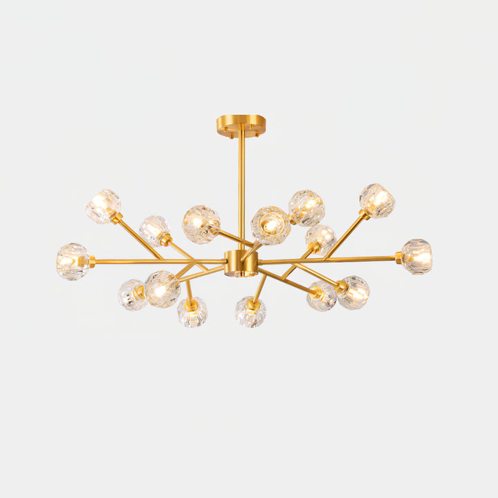 Lustre rond en forme de boule de cristal