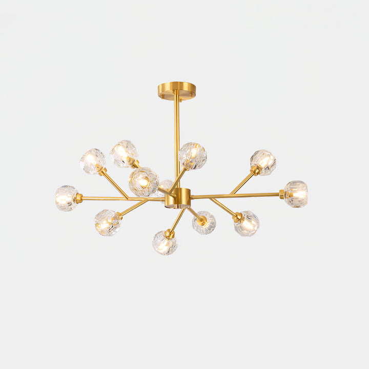 Lustre rond en forme de boule de cristal