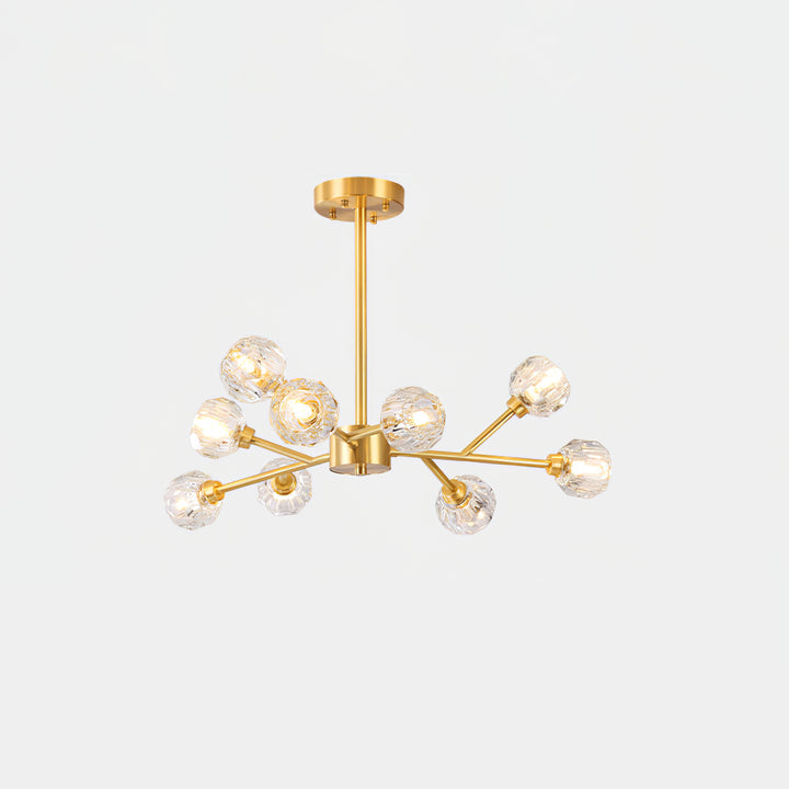 Lustre rond en forme de boule de cristal