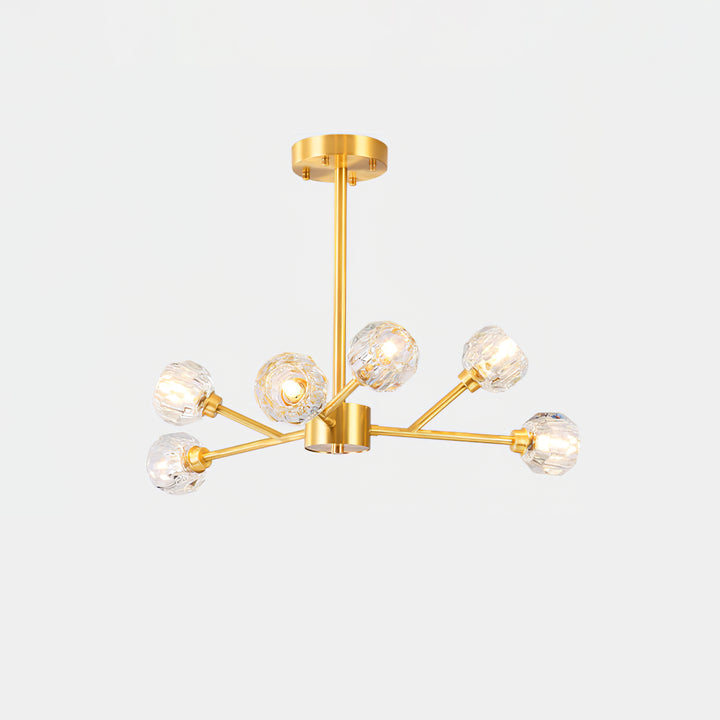 Lustre rond en forme de boule de cristal