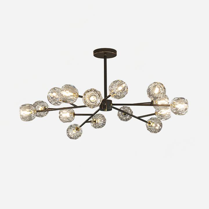 Lustre rond en forme de boule de cristal