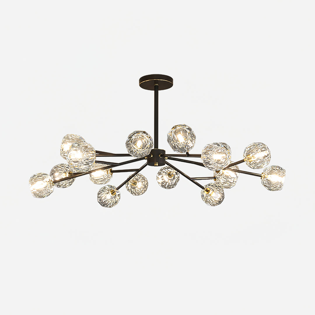 Lustre rond en forme de boule de cristal