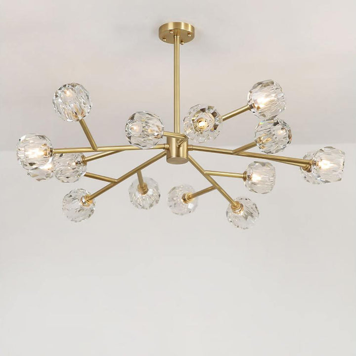 Lustre rond en forme de boule de cristal