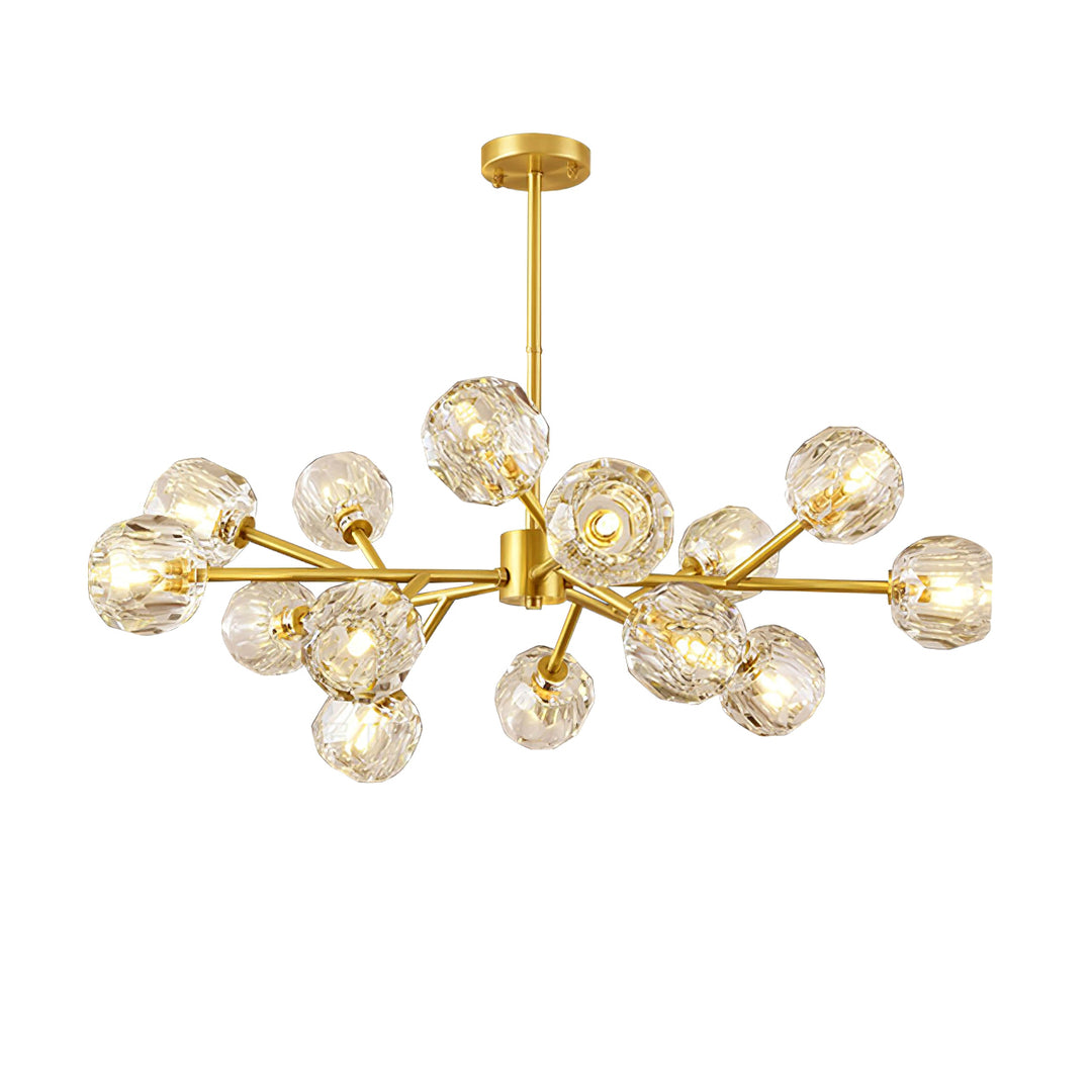 Lustre rond en forme de boule de cristal