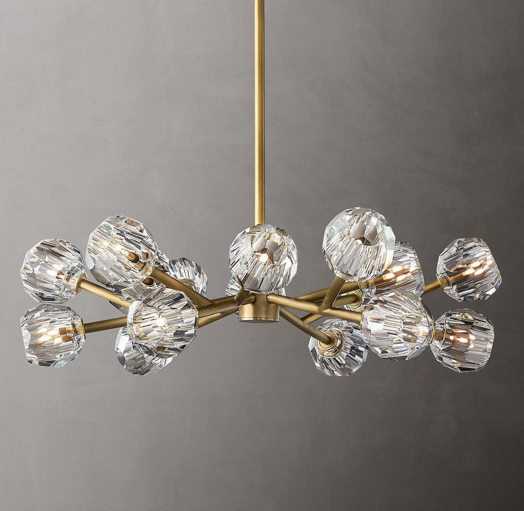 Lustre rond en forme de boule de cristal