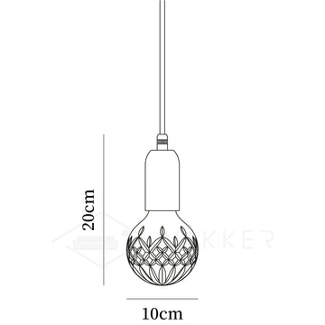 Crystal Bulb LED Pendelleuchte — Dimension drawings 1