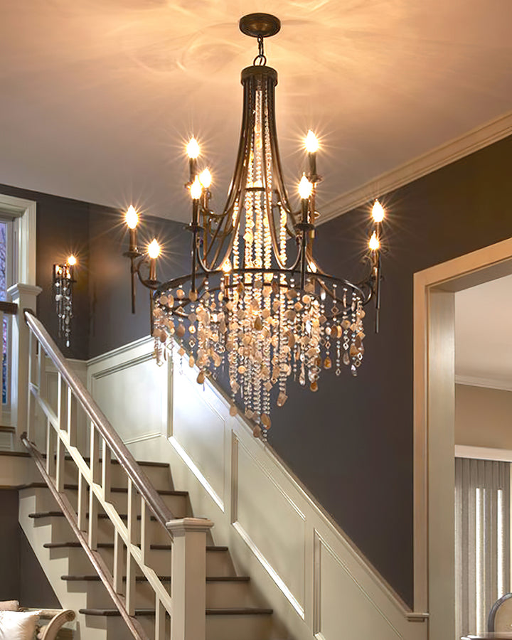 Tatum Lux Shell Crystal Chandelier - Vakkerlight