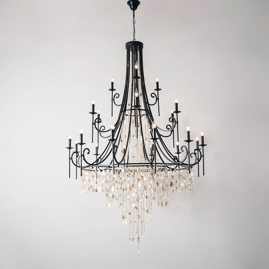 Tatum Lux Shell Crystal Chandelier - Vakkerlight