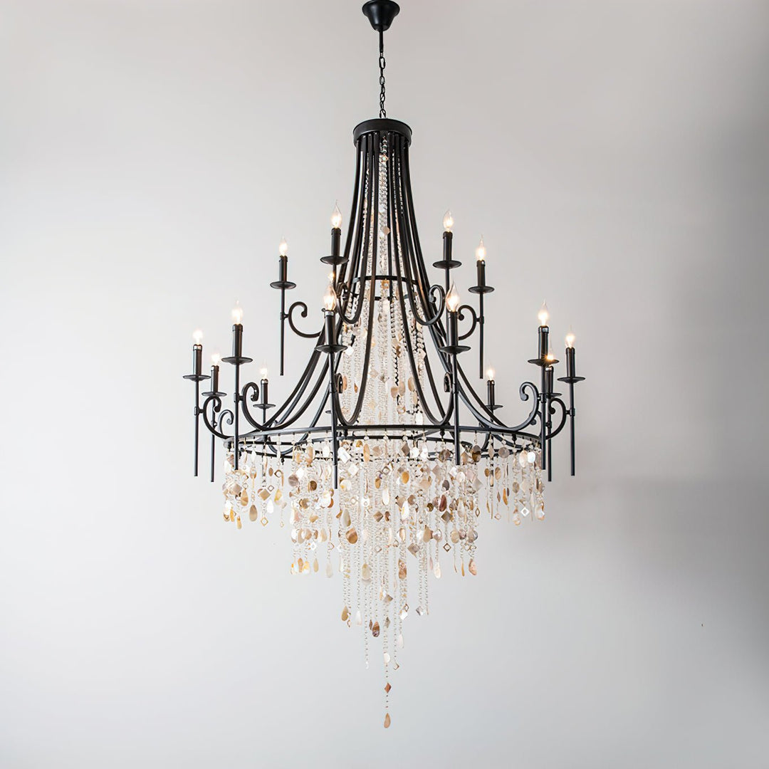 Tatum Lux Shell Crystal Chandelier - Vakkerlight