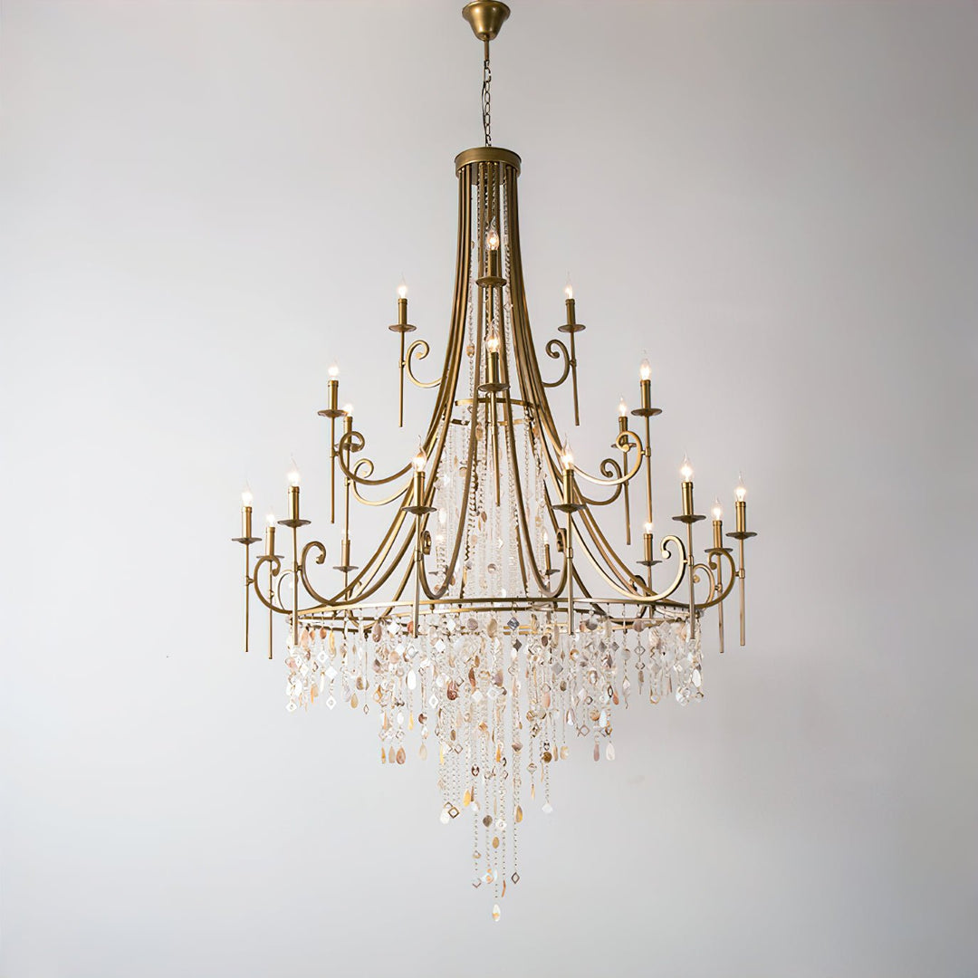 Tatum Lux Shell Crystal Chandelier - Vakkerlight