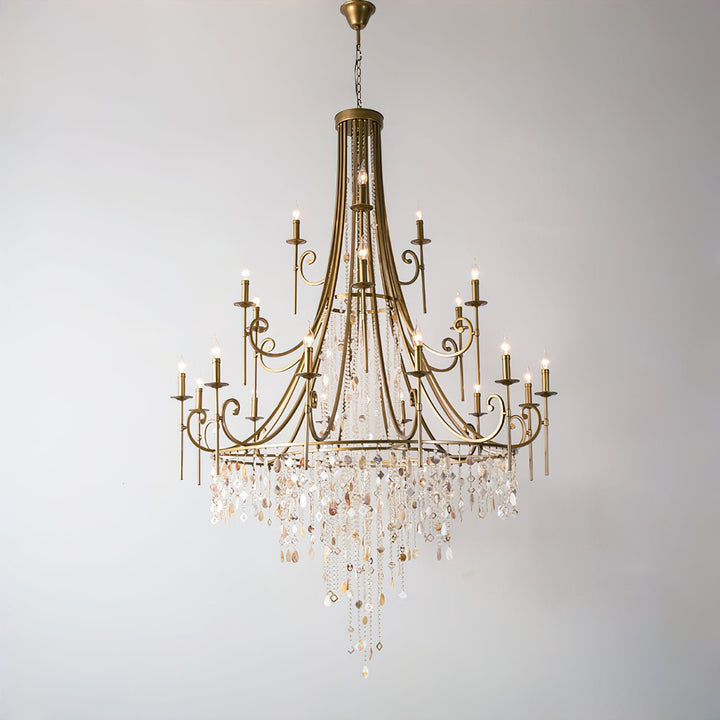 Tatum Lux Shell Crystal Chandelier - Vakkerlight