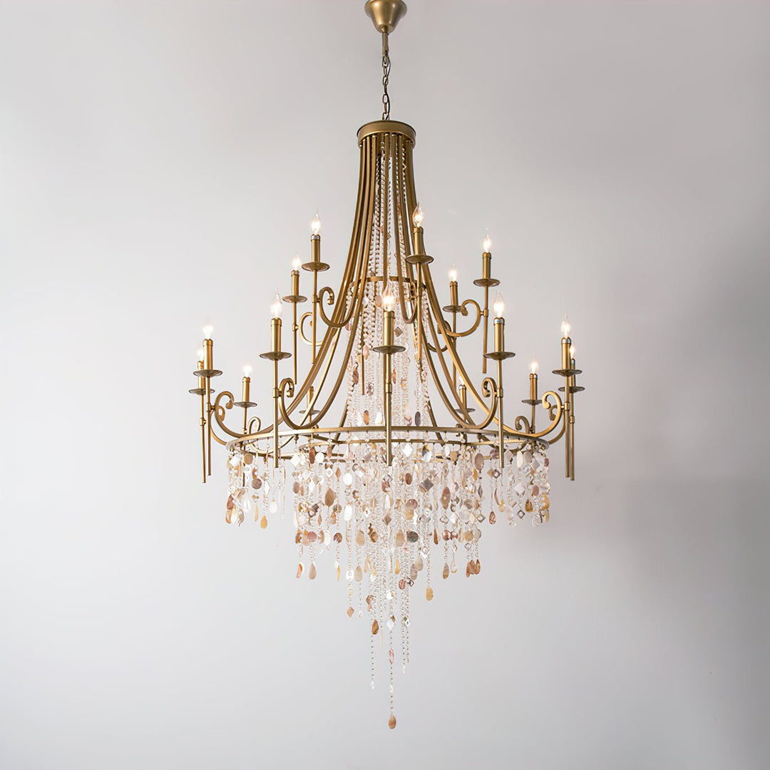 Tatum Lux Shell Crystal Chandelier - Vakkerlight