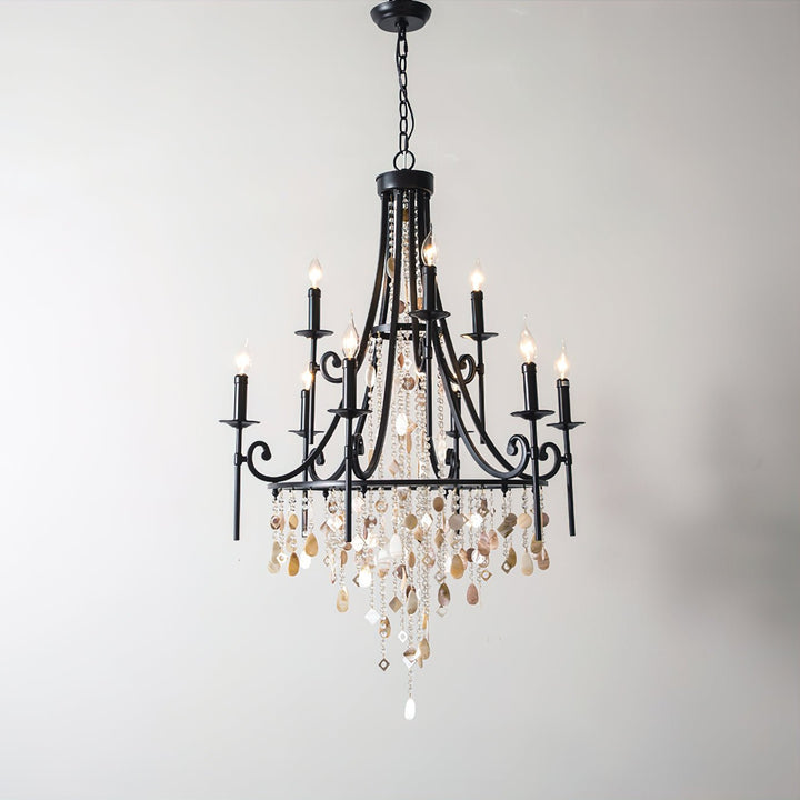 Tatum Lux Shell Crystal Chandelier - Vakkerlight