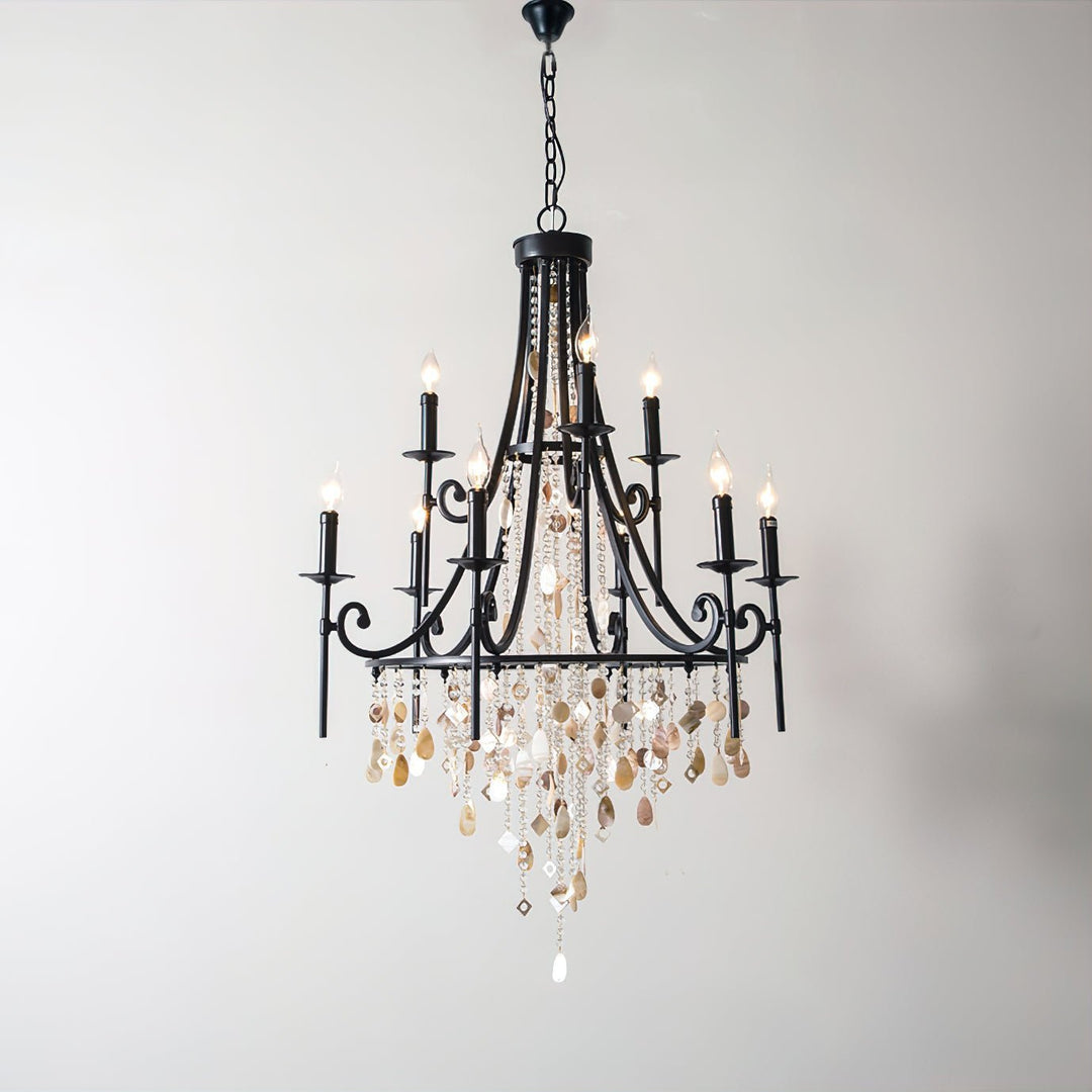 Tatum Lux Shell Crystal Chandelier - Vakkerlight