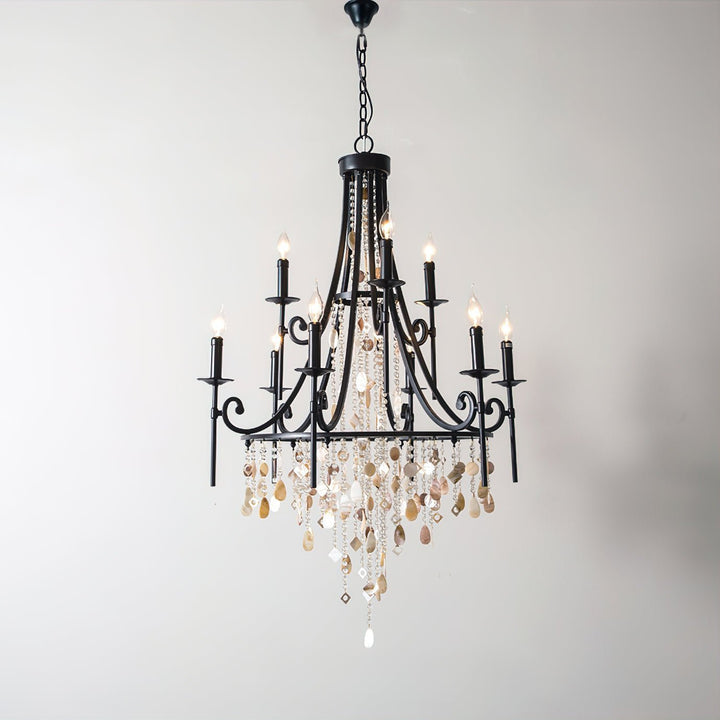 Tatum Lux Shell Crystal Chandelier - Vakkerlight