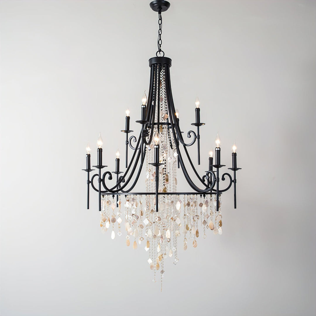 Tatum Lux Shell Crystal Chandelier - Vakkerlight